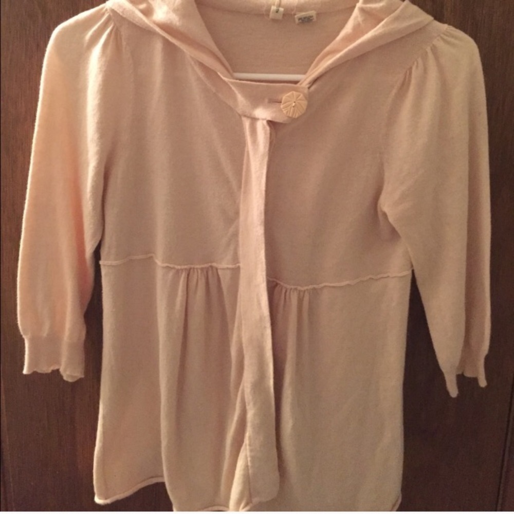 Anthropologie Moth cream cardigan